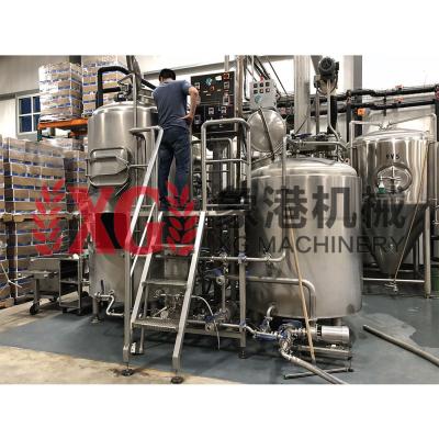 China 1000liters 10HL Hotels Customized Stainless Steel Electric Heated Combo Three Vessel Brewhouse Beer Brewing Systems For Sale UK for sale