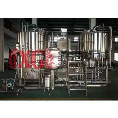 China Hotels 800liters 8HL 7BBL Microbrewery Machines Customized Stainless Steel Three Vessel Electric Brewery Beer Heated Combo Brewery for sale