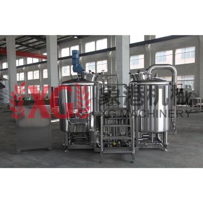 China Two Vessel Steam Heated Hotels 800L 8HL 7BBL SS304 Bewhouse For Beer Brewing for sale