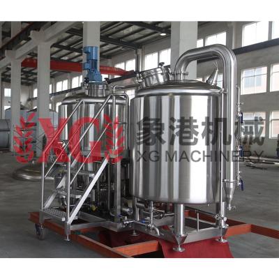 China Two Vessel Steam Heated Hotels 600L 6HL 5BBL SS304 Bewhouse For Beer Brewing for sale