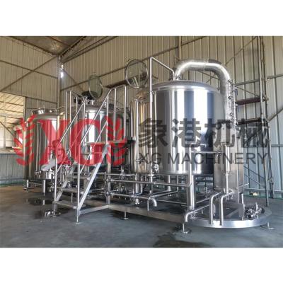 China Hotels 6000L 60HL 50BBL Professional Automatic Steam Heated Brewery Beer Brewing Supply 3 Vessel Stainless Steel Brewing Machine for sale