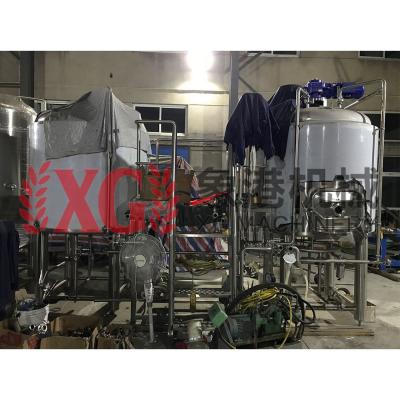 China Hotels 2000L 20HL Stainless Steel Steam Heating Four Vessel Brewery Where To Buy Beer Brewing Supplies for sale