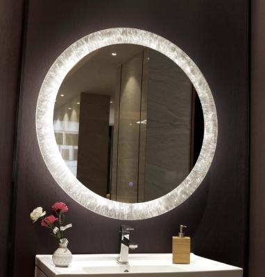 China Illuminated Custom Round LED Backlit Bathroom Mirror for sale