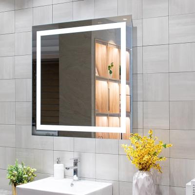 China Decorative Custom Modern Luxury Bathroom Interior Wall Mount Touch Illuminated Smart Dressing Table Mirror for sale