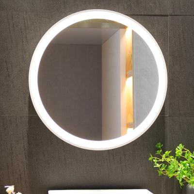 China Minimalist Modern Luxury Home Decor Framed Mirror Furniture Custom Large Round White Wall Mirror for sale