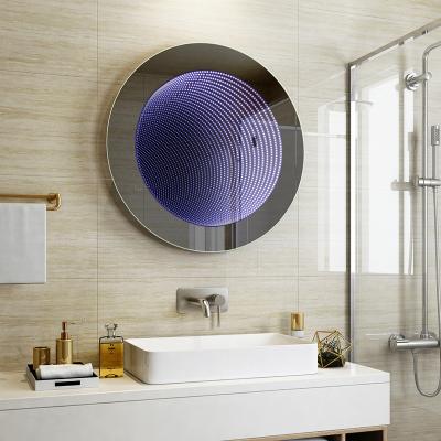 China RGB 3D LED Infinity Lighted Wall Mounted Multicolor Changing Efficient Mirror for sale