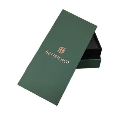 China Luxury Fashion Handmade Emerald Jewelry Cosmetic Gold Foil Logo Heaven and Earth Gift Box for sale