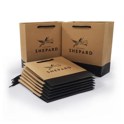 China Customized Clothing China Competitive Price Brand Logo Shopping Packaging Paper Bag Elegant Paper Gift Bags With Ribbon Handles for sale