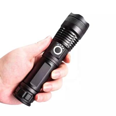 China Zoomable Led Light 3*AAA 18650 26650 High Power 15W P50 5 Battery Zoomable Light Duty Suitable Rechargeable Long Range Led Flashlights For Camping for sale