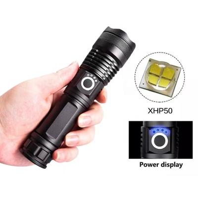 China Emergency Long Range 3000 Lumen Rechargeable Led Light Torch Xhp50 Led Flashlight for sale