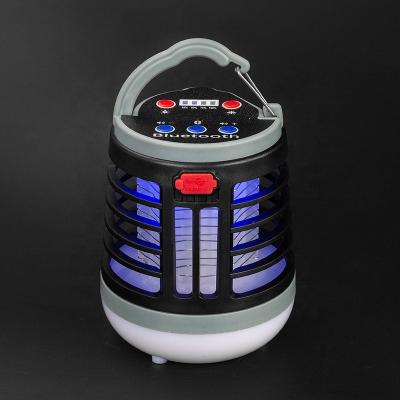 China 2022 Viable New Rechargeable Camping Lantern Mosquito Killer Lamp 2 In 1 Electric Shock Audio UV Led Light With Hook USB Smart Charging for sale