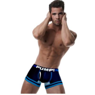 China Wholesale Antibacterial Comfortable Nylon Boxer Underwear Men's Reticulation Mid-Rise Breathable Solid Underwear for sale