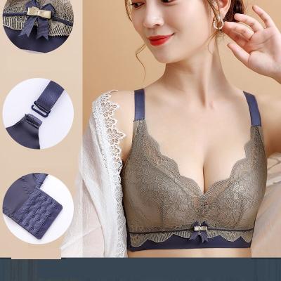 China Wholesale Pump Adjustable Latex Underwear Woman QUICK DRY Lace Up Thin Wire Free Premium Underwear Bra Woman for sale