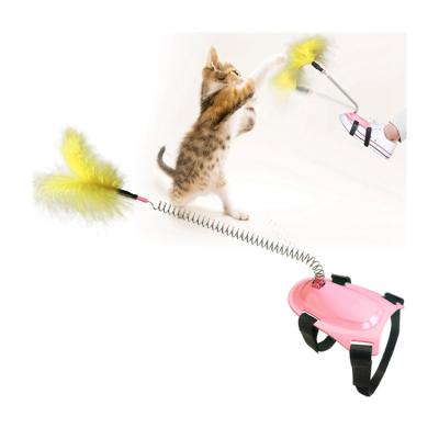 China New Cat Toy Spring Tease Cat Stick Fighting Price Creative Viable Type Pet Products for sale