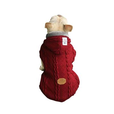 China Sustainable OEM Dog Hoodie Custom Pet Clothes Dog Sweater Warm Winter for sale