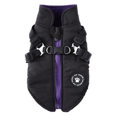 China Hot Selling Stocked Designer Windproof Pet Dog Jacket With Harness for sale