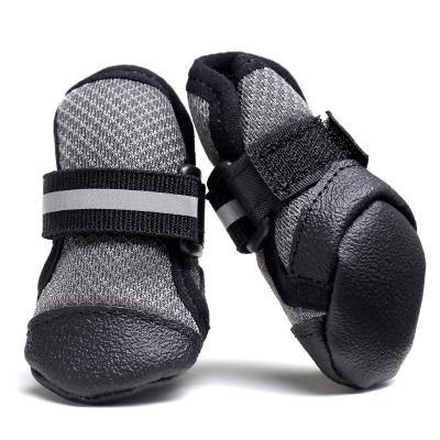 China Viable Manufacturer Wholesale Breathable Non-slip Leather Strap Dog Elastic Bright Shoes for sale