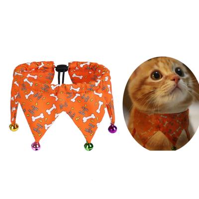 China New Design Viable Halloween Adjustable Dog Cat Pet Accessories Holiday Dress Up Pet Collar With Bells for sale