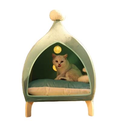 China Wholesale Luxury Wooden Room Cooling Cat Bed Furniture Pet Beds and Accessories for sale