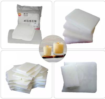 China Candle Making Application soild Fully Refined Paraffin Wax 60 62 KUNLUN cera parafina vela for sale