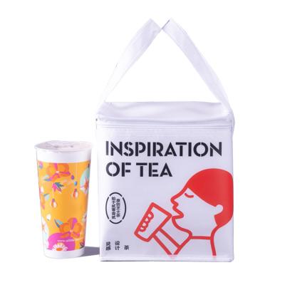 China Waterproof Custom Logo Printed Insulated Thermal Non Woven Lunch Food Delivery Cooler Bag for sale