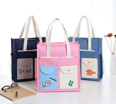 China Anti-theft Lightweight Kids Multi-pockets Polyester Instruction Tote Bag for sale