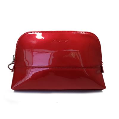 China The exterior shinny mirror style shell bag free design the mirror surface PU leather cosmetic bag for sale