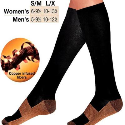 China Antibacterial Fiber Antibacterial Custom Graduated Compression Socks 30-40Mmhg for sale