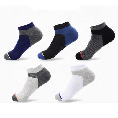 China Wholesale Antibacterial Knit Stockings Cut Out Anti Slip Ankle Compression Men Sports No Show Sports Recycling Running Socks for sale