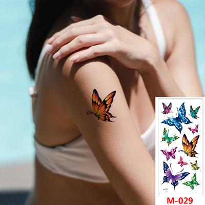 China Wholesale Temporary Body 3D Colorful Water Transfer Butterfly Temporary Tattoo Sticker for sale