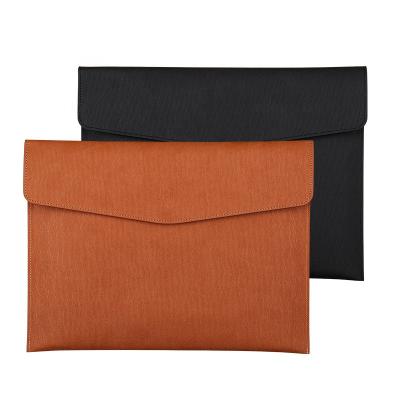 China Faux Flap Envelope Sleeve Pocket Magnetic Leather Bag Sleeve Notebook Folder Cover Design for sale