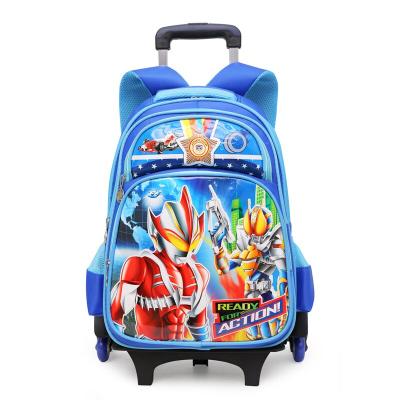 China High Quality Waterproof Fashion Children Trolley Backpack Nylon School Bag For Primary School for sale