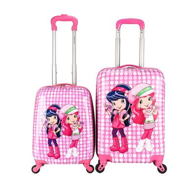 China 2020 Fashionable Waterproof ABS+PC Airport Travel 4 Wheeled Trolley Luggage Bag Set for sale