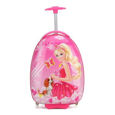 China 16 Inch Waterproof Custom Hard Shell Cartoon Egg Trolley Kids Hard Case Luggage for sale