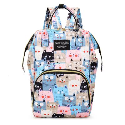 China New USA Large Capacity Mom Diaper Bag Blue Backpack Multifunctional Custom Logo Designer Travel Waterproof Oxford Cloth for sale