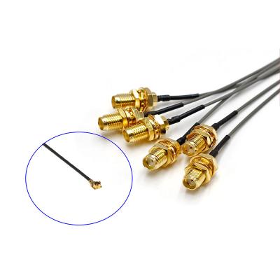 China Custom PVC S.ma To Ipex U.Fl Waterproof 1.13 Connector RF Pigtail Connector RF Cable Wiring Harness for sale