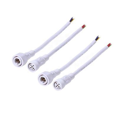 China Waterproof Led Wire Assembly OEM ODM RoHS Compliant Connectors Wire Outdoor Waterproof Cable 3pin Waterproof Extension Cable for sale