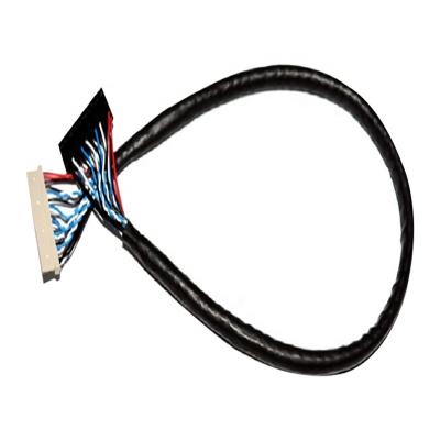 China Electrical UL 200mm LVDS Cable 20pins 1.0mm Pitch PVC LCD Screen LVDS Connection Cable for sale