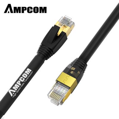 China Cat8 Ethernet Cable AMPCOM CAT8 Ethernet Cable 40Gbps Network Cable 5G Fast Speed ​​for Engineering Connection Project and Office Internet Cabling for sale