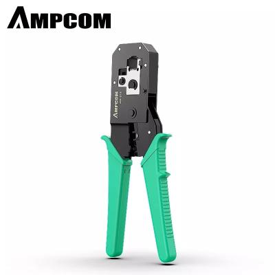 China RJ45 Cable Crimper AMPCOM Green Color Cable Cutter Stripper Stripper RJ45 Cat5e Cat6 Tool Ethernet LAN Cable Tester Crimper Tools Kit RJ45 Cat5e Cat6 for sale