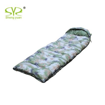 China Hot Sale Comfort Cotton Envelope Style Polyester Fabric Homeless Cheapest Army Filling Military Sleeping Bag for sale