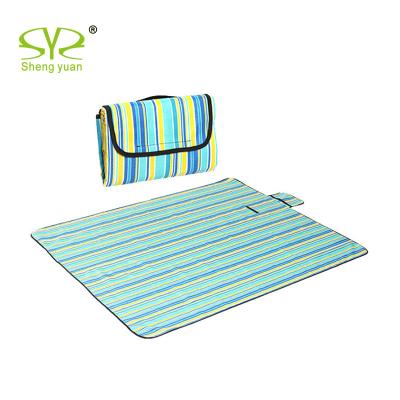 China 2019 Fashions Beach Portable Lightweight Camping Foldable PVC Backing Outdoor Picnic Waterproof Blanket for sale