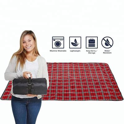 China Camping Protection Mat Moistureproof Plaid Blanket Mat Multiplayer Waterproof Sleeping Camping New Beach Portable Outdoor Picnic Folding for sale