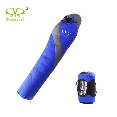 China Cmfort Compression Wholesale Bag Outdoor Camping Hiking Ultralight Duck Down Adult Mummy Down Sleeping Bag for sale