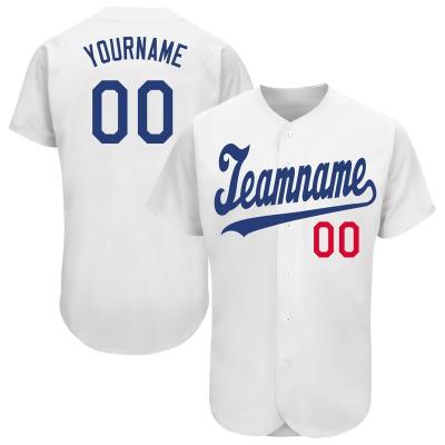 China Embroidery Baseball Jersey Breathable Custom White Royal-Red STITCHED Women Kids Men Kids for sale