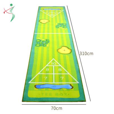 China 100% Nylon (Polyamide) Factory Supply Custom Golf Rubber Backing Indoor Practice Putting Mat For Home Office for sale