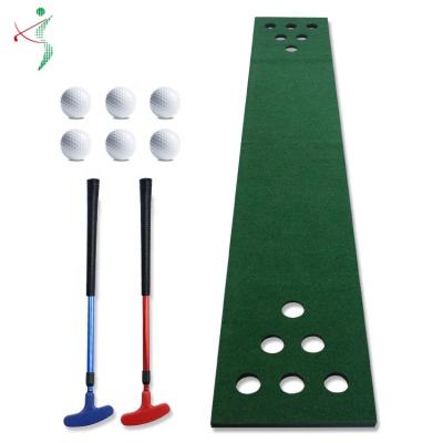 China Polyester surface with non-slip base & Foam Hot Selling Mini Golf Practice Mats Indoor Office Basic Golf Funny Game 12 Holes Moon Trainer Aids With Golf Balls for sale