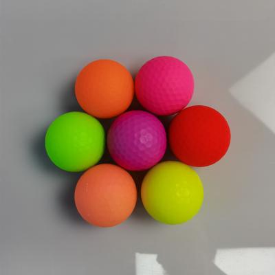 China Tournament Decoration/Practice/Promotion/Play 2 Piece Matte Golf Balls Top Quality Tournament Practice String Hot Selling Colorful Golf Ball for sale