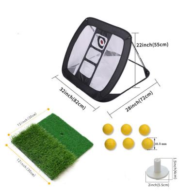 China Improving Golf Skill Golf Pop Up Chipping Net For Indoor Outdoor Swing Practice Target Net With Ball Tee Putting Mat for sale