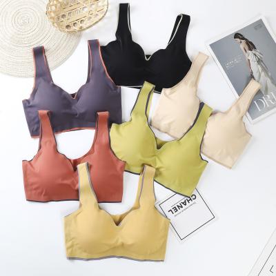 China Wholesale Popular Traceless Women's Breathable Sports Invest Latex Lingerie Sports Underwear Seamless Bra Sleep Bra One Piece Woman for sale